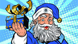 Blue Santa