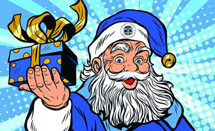 Blue Santa